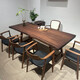 North American black walnut solid wood large board tea table and chair combination boss desk desk natural edge Zen tea table logs Contact customer service to select board texture