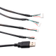 Zejie USB male touch screen terminal data cable xh2.54/ph2.0/mx1.25/sh1.0 motherboard USB cable USB male to PH2.0 female 2-core cable 20cm No Specifications