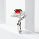 ROYALPICK ruby ring 3 carats unburned pigeon blood red 18K gold diamond as a Wife's Day birthday gift for marriage