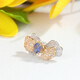 Huajin 18K gold luxury sapphire and diamond ring 1.38ct