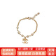 Chanel (Chanel) 23k Camellia Pearl Bracelet Women's Gold Gold F