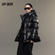 Govan Black Gold Goose Down Jacket Queen 5.0 Five Plates 2025 New Women's Puff Thickened Winter Down Jacket Black M