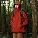 JEEP SPIRIT Jeep Outdoor Jacket for Men and Women in Autumn and Winter Couple Three-in-One Mountaineering Jacket Men's Suzaku Red L