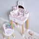 Shantou Lincun children's dressing table dresser play house simulation jewelry box girl princess toy birthday gift annderu large Nordic style dressing table + stool
