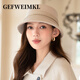 GEFWEIMKL Merino Wool Fisherman Hat Women's Autumn and Winter New Bucket Hat Wool Wool Japanese Basin Hat Shows Your Face, Fashionable and Versatile Off-White M(56-58cm)