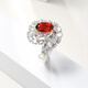 ROYALPICK ruby ring 3 carats unburned pigeon blood red 18K gold diamond as a Wife's Day birthday gift for marriage