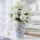 Love has been filled with sugar New Year's Day gifts blue and white ceramic art vase Chinese style living room ornaments decorative artificial flowers fake flower vase