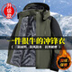 W.xuan men's winter jackets with velvet, thickened, cold-proof, warm, waterproof and windproof outdoor cotton jackets for men