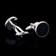 IFSONG men's cufflinks French shirt cuff buttons for men women's simple gold and silver shirt cuff buttons gift box black silver edge XK1728B