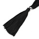 SIQIYOUNG tassel scarf design acetate irregular swing collar French long-sleeved high-end shirt black S