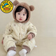 G.duck baby clothes, winter quilted onesies, newborn babies, super cute bear warm cotton clothes, winter huggies, bear clothes (padded style) 80cm