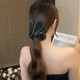 2025 new style grabber clip for women with high-end temperament, Hepburn style shark clip, large hairpin, bow tie on the back of the head, black elegant and light luxury grabber clip