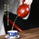 Yixing Authentic Famous Xishi Zisha Pot Size Capacity Handmade Dahongpao Teapot Kungfu Tea Set Home Collection Dahongpao 205ml Single Pot + Rope Mat + Certificate