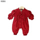 Full-month baby clothes, female princess baby clothes, velvet jumpsuit, female baby, Chinese style quilted robe, newborn red (dark colors have floating hair and floating colors, please be careful when shooting) 59cm 59