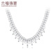 Lukfook Jewelry Platinum 950 Lace Droplet Choker Chain CNC Craft Platinum Necklace Set Chain Gift Price GJP0017DS 22.05g (including labor cost 3330 yuan)