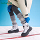 Hotwind Shopping Mall Same Style Women's Sock Covers Winter New Fashion Fair Isle Jacquard Sock Covers Snow Boots Piles of Socks 09 Gray One Size