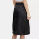 COACH Women's Skirt Slim Fit Leather High Waist Commuting Work Skirt Simple Black One Size | S