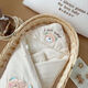 Baby colorful cotton quilt autumn and winter thickened and removable spring and summer thin newborn baby quilt newborn swaddle for four seasons happy bear coffee color four seasons double bile model (thin bile + thick bile) 98*98cm
