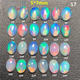Shubai IA Opal Stone Rough 17 Natural Opal Ring Full Fire Opal Colored Opal 15#