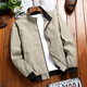 Playboy Men's Casual Jacket 2025 Spring and Autumn New Stand Collar High-end Trendy Baseball Uniform Short Windbreaker Men's Black XL