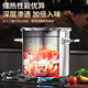 Fat Donglai's same style stainless steel soup bucket commercial braised meat large capacity round bucket with lid brine boiling extra thick soup pot induction cooker extra thick rivet ears diameter 40 high 25 - capacity about 25L weight about 5