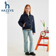 HAZZYS Children's Clothing Girls' Cotton Clothes 2025 Autumn and Winter New Product Comfortable Simple Cotton Clothes Warm Jackets Navy Blue 130