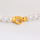 Yuyao 18k gold buckle ancient accessories connecting button fist au750 gold accessories pearl necklace bracelet pendant buckle 8-character buckle (No. GF409) about 0.23-0.28g