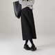 SOFSIL Acetate Wool Premium Slim Slit Skirt 2025 Winter Fashion Thickened Mid-Length Straight Skirt Black L (28)