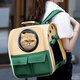 Cat bag, portable pet backpack, space capsule, cat bag, large capacity dog ​​school bag, backpack, cat bag, upgraded space capsule roller shutter model, military green, M-medium size (applicable weight within 20 Jin Jin is equal to 0.5 kg)