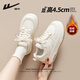 Pull back women's shoes winter velvet warm sneakers women's thick sole heightening fashion casual shoes women's rice brown plus velvet 38