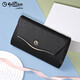 Goldlion Women's Handbag 2025 New Fashion Versatile Clutch Large Capacity Multifunctional Clutch Genuine Leather Mobile Phone Bag Portable Black Official Authentic
