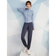 Vanstic Yoga Suit New Sports Sports Loose Fairney Suit de fitness Professionnel Tempérament de mode haut de gamme Spring et automne Suit de course d'automne léger Purple + Gris Blue Three-Pice Set TC11976 S