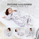DOMIAMIA Baby Sleeping Bag Bamboo Cotton Gauze Spring and Autumn Baby Summer Children's Split Leg Four Seasons Universal Anti-Kick Quilt New Moon Style - Double Layer Short Sleeve Model_(Temperature 25-30) M(Recommended Height 75-90cm)