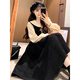 Xiang Ge's 18-year-old adult ceremony dress for girls, light luxury, high-end autumn and winter 18-year-old girl, high school student graduation holiday two-piece skirt, black M