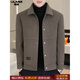Lilan men's autumn and winter clothing new men's woolen casual jacket short woolen jacket warm top trendy black 2XL (recommended 140-155Jin Jin equals 0.5 kg)