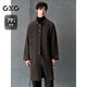 GXGGXG Men's Wear Shopping Mall Brown Commuting Long Coat Jacket Brown 175/L