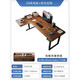 Dear four-legged corner electric lift table L-shaped leather solid wood gaming desk home computer desk office desk length 140*width 60*corner 110cm with embedded power strip Z4 four-legged dual motor + pure solid wood right corner 3cm thick