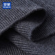 ROMON 100% pure wool sweater men's V-neck sweetheart neck autumn and winter solid color sweater business casual warm base sweater