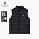 U.S. POLO ASSN. Down vest men's autumn and winter outdoor windproof versatile vest warm vest men's jacket black XL