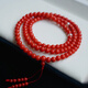 Ten-leaf natural red coral bracelet A-grade sardine coral 5mm108 Buddhist beads rosary bracelet