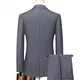 Lilan Men's Suit Suit 2025 New Business Casual Suit Jacket Men's Two-piece Formal Suit Navy Suit+Trousers M 170/88A 100-120Jin Jin equals 0.5 kg