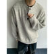 Xiaohongshu popular gray American retro Henry collar sweater men's winter lazy style knitted sweater cleanf light gray upgraded version 90 choices M M