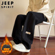 JEEP SPIRIT Jeep pants men's casual pants men's autumn and winter loose straight sportswear trousers black 2XL