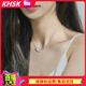 KHSK natural pearl smile necklace 999 silver niche simple freshwater pearl necklace clavicle chain gift gift natural pearl diameter 5-6mm total length 40+5cm