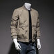 Baseball collar cotton jacket for men in autumn and winter, trendy brand thickened warm jacket for middle-aged and elderly dads, cotton jacket for men TL-2211 Khaki 2XL