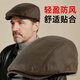 SOMUBAY (SOMUBAY) new autumn and winter dad hat men's lightweight breathable beret middle-aged and elderly grandfather retro fashion warm forward hat brown one size (55-59CM)