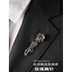 SNQP old antique rose brooch men's retro solid corsage fashion pin original design jewelry silver rose brooch