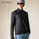 VAUDE autumn and winter new product polartec fleece long-sleeved warm T-shirt outdoor sports sweat-wicking breathable bottoming shirt for men VAUDE black L