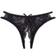 Universal underwear can be inserted into women's lace slit, the color is hollow and the crotch can be inserted to seduce boyfriend, comfortable lace sex, black + blue, great value 2 packs