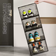 Yusenyi aj shoe box storage box sneakers anti-oxidation acrylic shoe cabinet transparent shoe storage box plastic space-saving shoe wall black 20 pieces 34.8x27x18.5cm